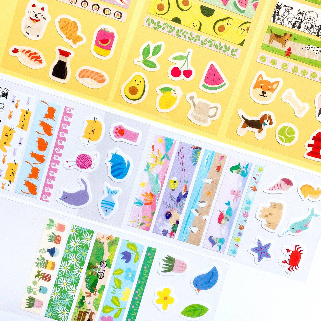 Tropical Scenes Washi Stickers