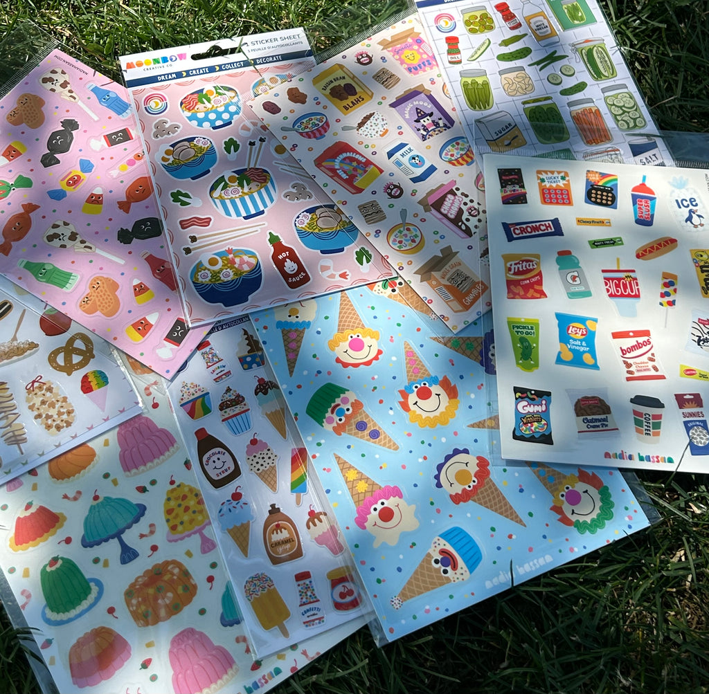 Clown Cones 5x7 Sticker Sheet