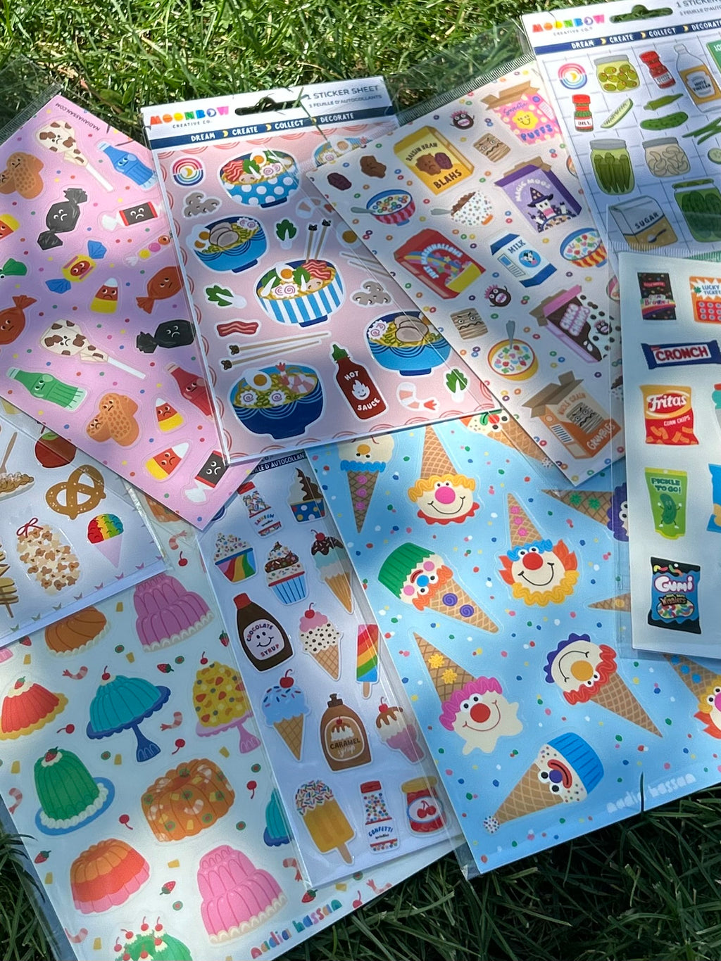 Clown Cones 5x7 Sticker Sheet