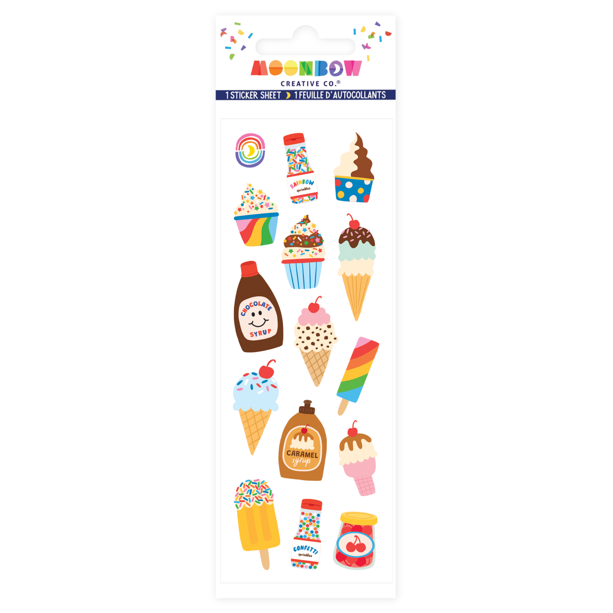 Ice Cream Treats Glossy Sticker Sheet
